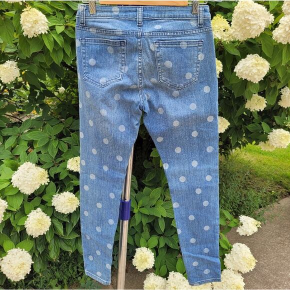 Michael Michael Kors Selma Skinny Polka Dot Jeans size 2P - Picture 3 of 16